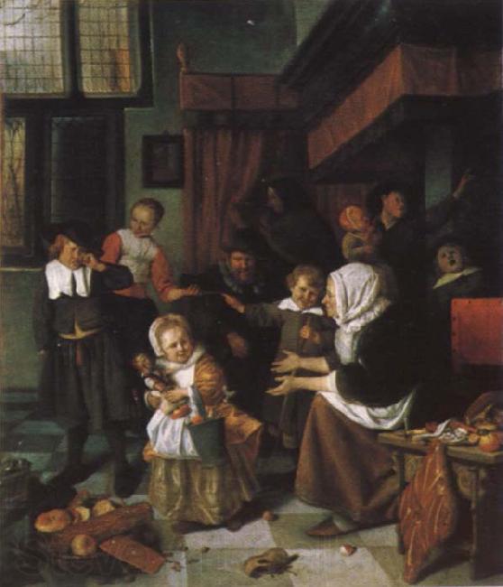 Jan Steen Festival of the St. Nikolaus France oil painting art